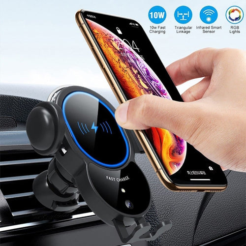 10W Wireless Automatic Clamping Mount Fast Charger For Your Car - FrozenBit