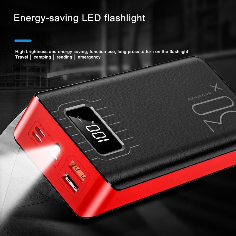 20000mAh External Battery Power Bank Dual USB With LED Flashlight - FrozenBit