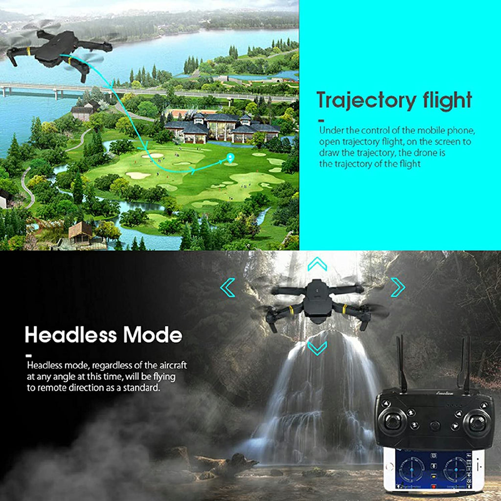 4K HD Dual Camera RC FPV WiFi Portable Wide Angle Foldable Quadcopter Drone - FrozenBit