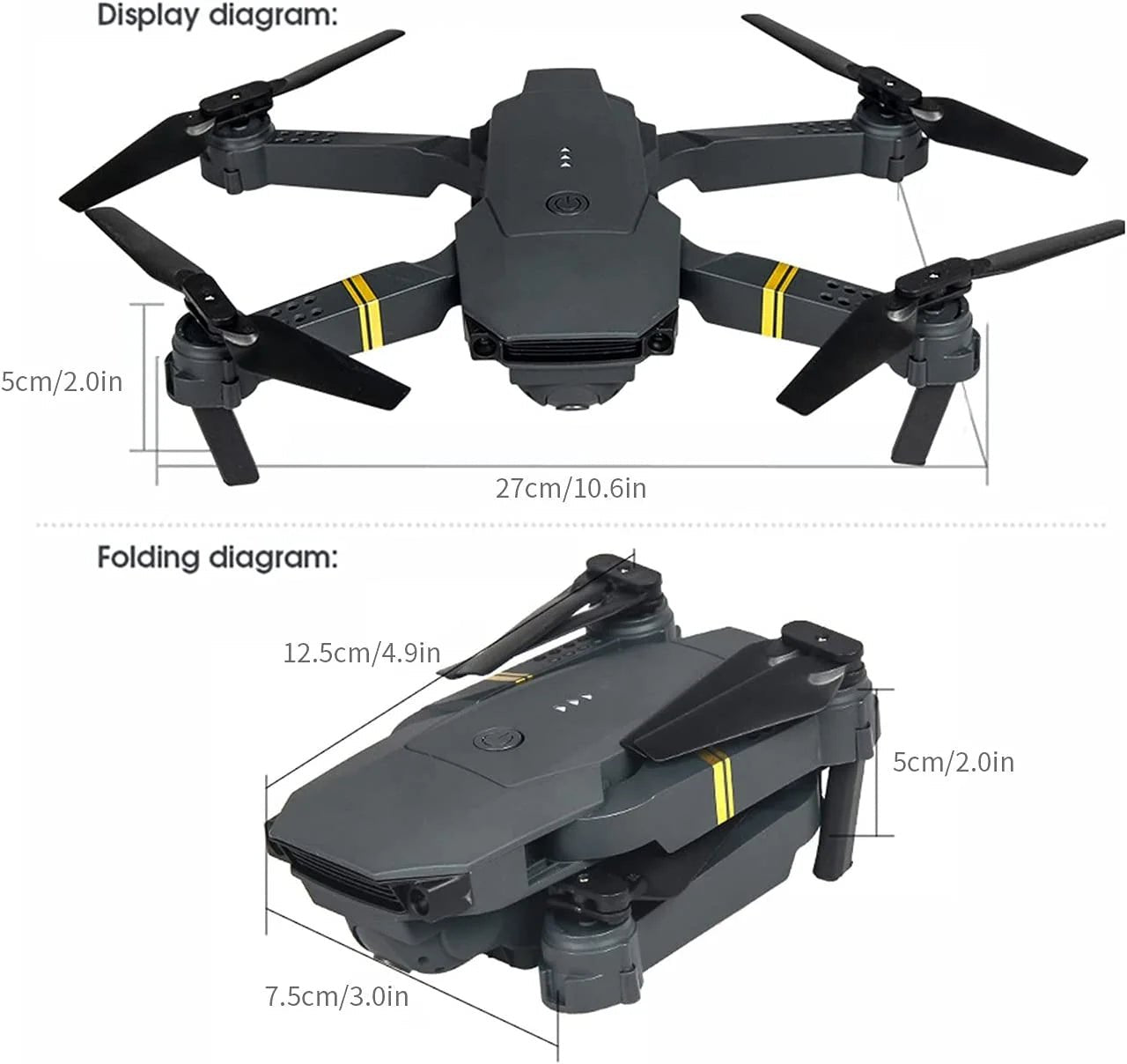 4K HD Dual Camera RC FPV WiFi Portable Wide Angle Foldable Quadcopter Drone - FrozenBit