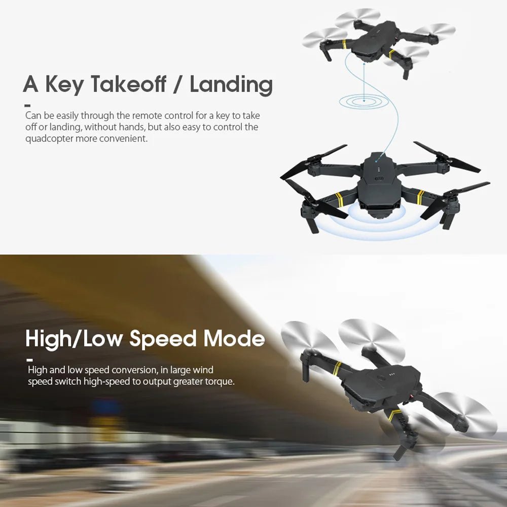 4K HD Dual Camera RC FPV WiFi Portable Wide Angle Foldable Quadcopter Drone - FrozenBit