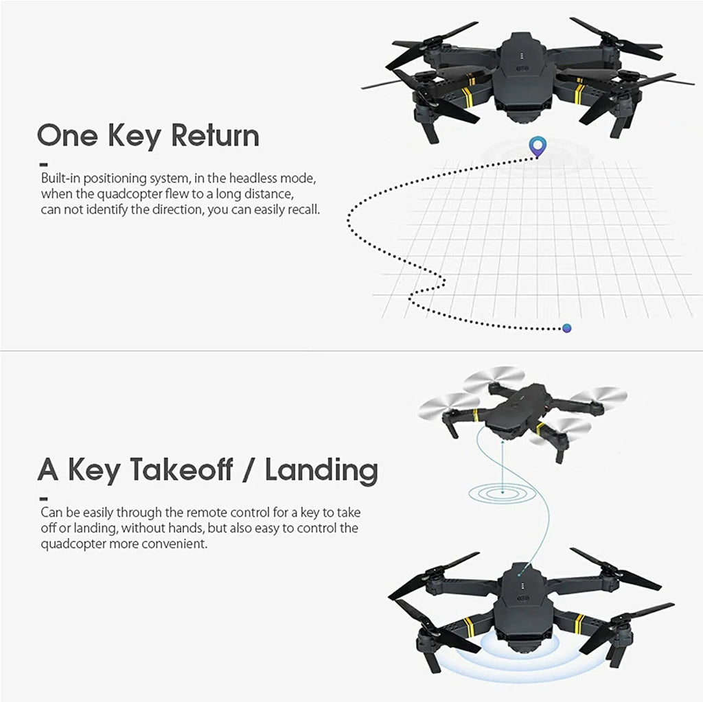 4K HD Dual Camera RC FPV WiFi Portable Wide Angle Foldable Quadcopter Drone - FrozenBit