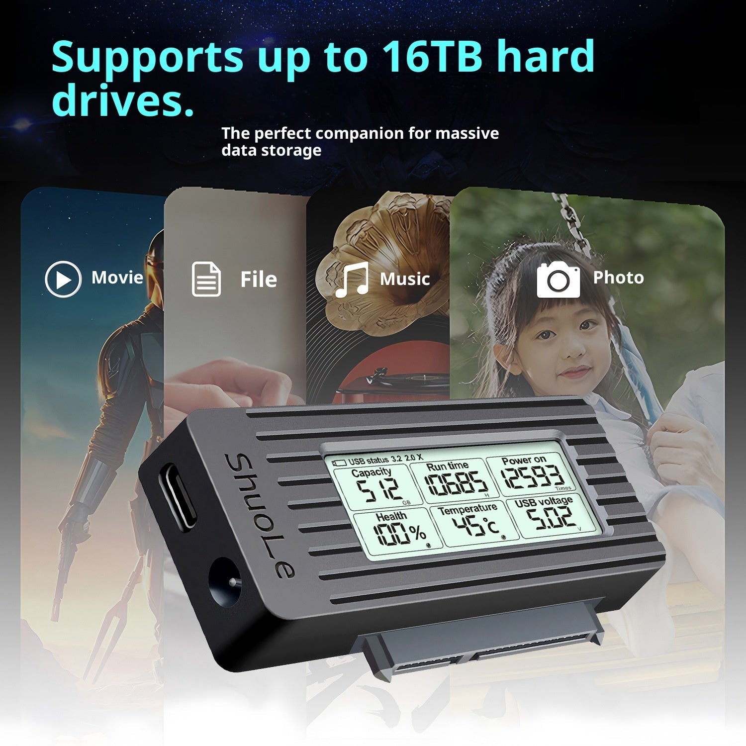 USB 3.2 Solid State Converter Cable Connector For Hard Disk - FrozenBit